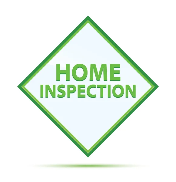 Home Inspection modern absztrakt zöld gyémánt gomb — Stock Fotó