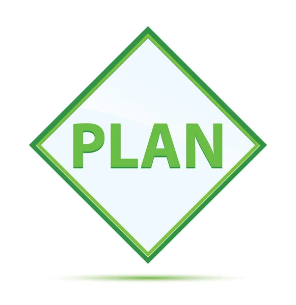 Plan moderno abstracto botón de diamante verde — Foto de Stock