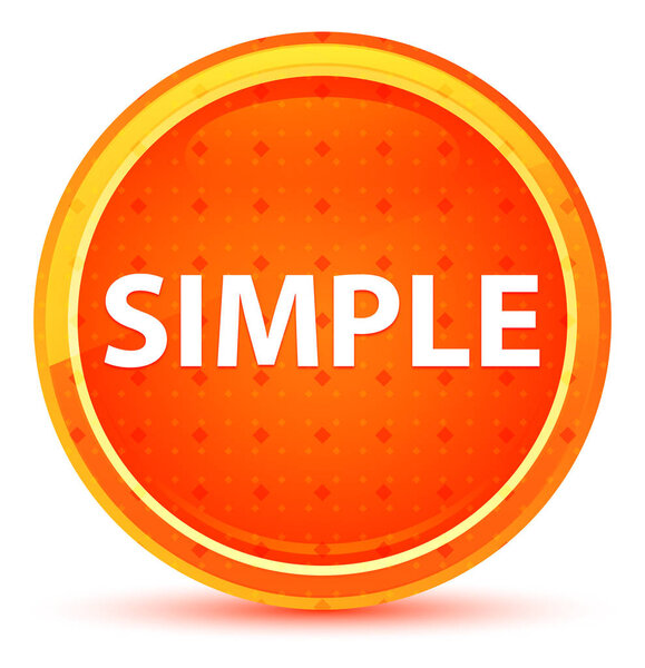 Simple Natural Orange Round Button