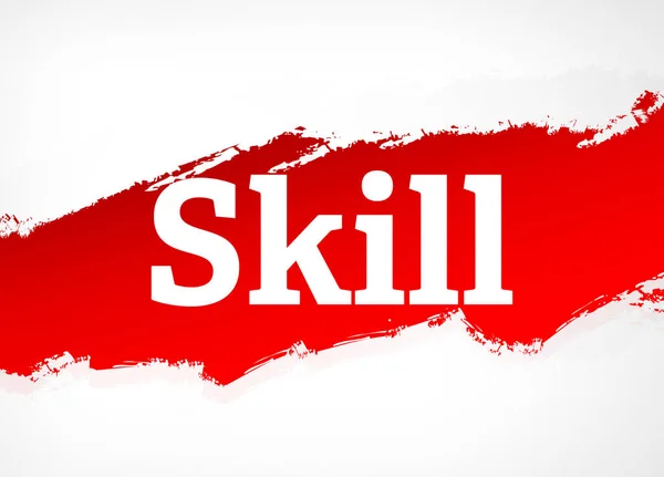 Skill röd pensel abstrakt bakgrund illustration — Stockfoto