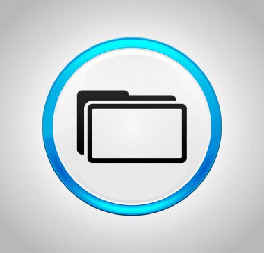 Klasör simgesi yuvarlak mavi buton