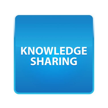 Bilgi Paylaşımı parlak mavi kare düğmesi