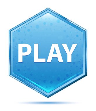 Kristal mavi altıgen düğmesini çal