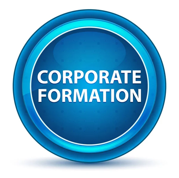 Corporate Formation Eyeball blauwe ronde knop — Stockfoto