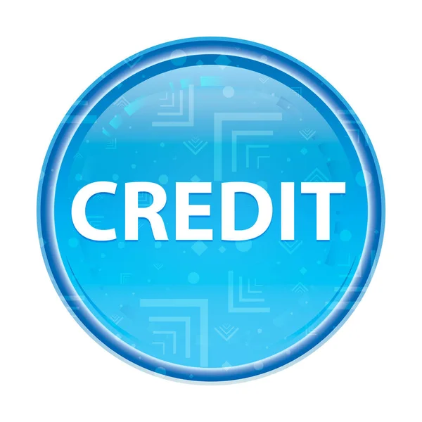 Crédito floral botão redondo azul — Fotografia de Stock