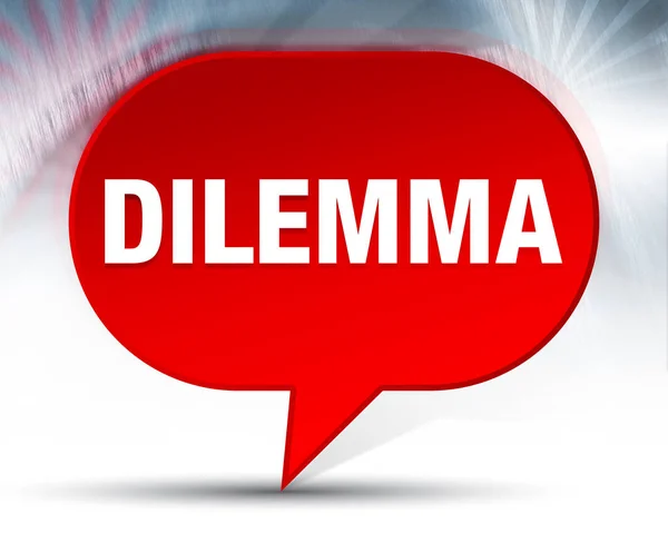 Dilema vermelho bolha fundo — Fotografia de Stock