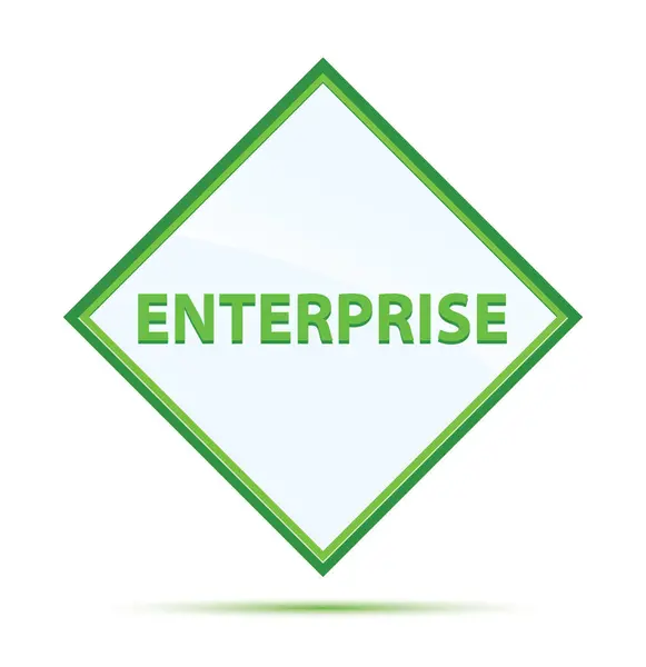 Enterprise moderne abstracte groene diamant knop — Stockfoto