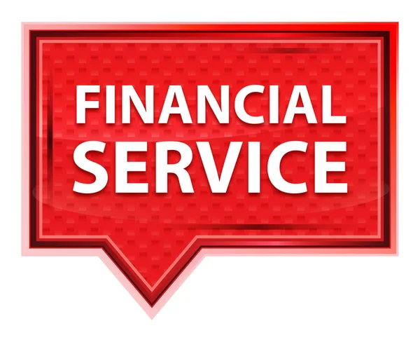 Financial Service sisli pembe afiş düğmesi — Stok fotoğraf