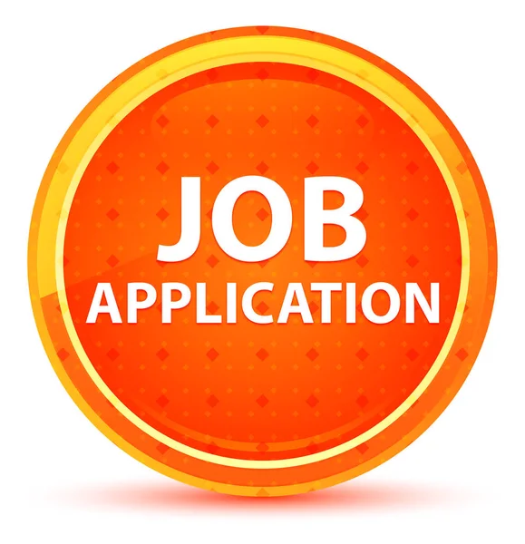 Job Application Natural Orange Round Button — Stock Photo, Image