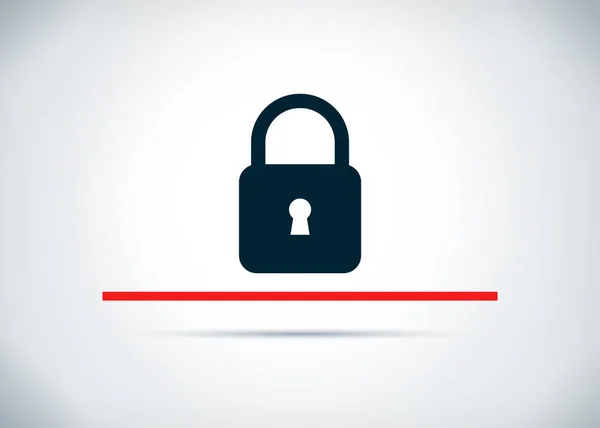 Padlock close icon abstract flat background design illustration