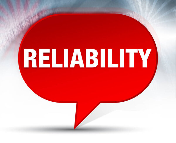 Reliability Red Bubble Background