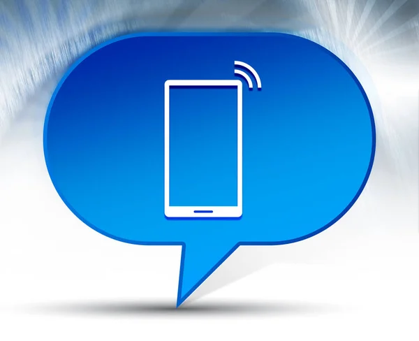 智能手机网络信号图标蓝色气泡背景 — 图库照片