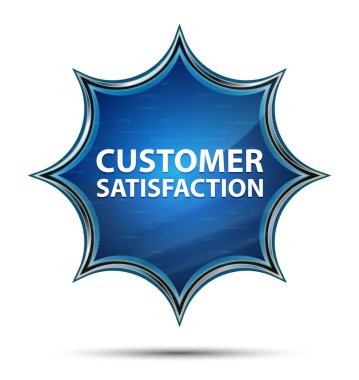 Müşteri Memnuniyeti büyülü camsı güneş patlaması mavi düğme