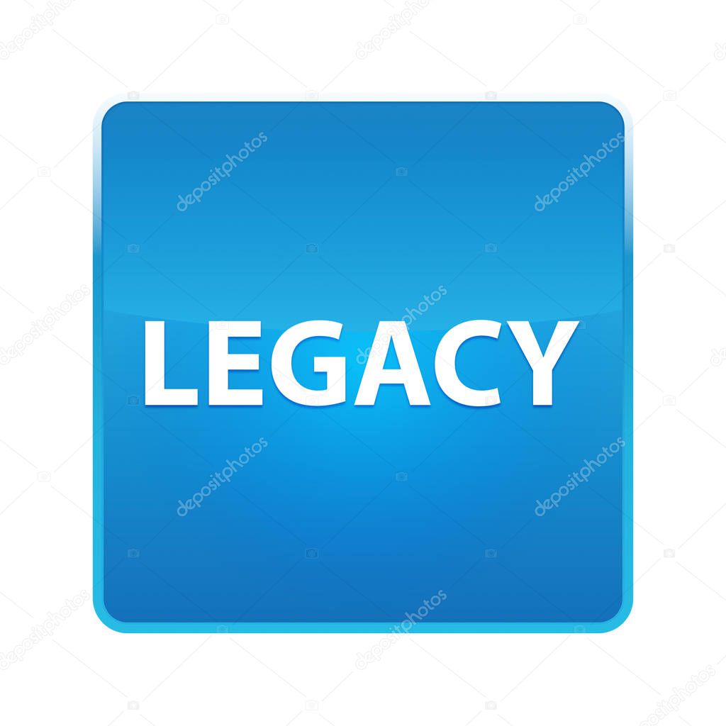 Legacy shiny blue square button