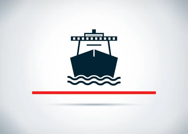 Ship icon abstract flat background design illustration — Stock Photo, Image