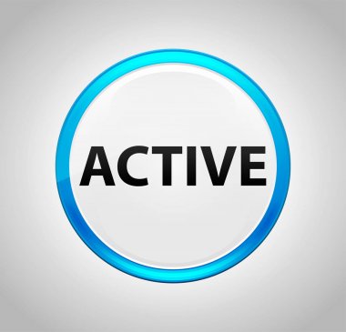 Aktif Yuvarlak Mavi Buton