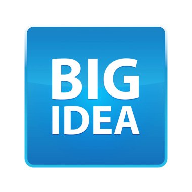 Big Idea parlak mavi kare düğmesi