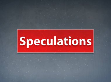 Speculations Red Banner Abstract Background clipart