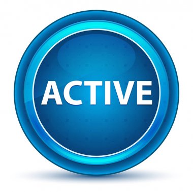 Aktif Eyeball Mavi Yuvarlak Düğme