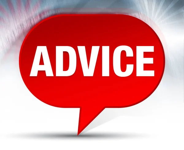 Advice Red Bubble Background — Stock Photo, Image