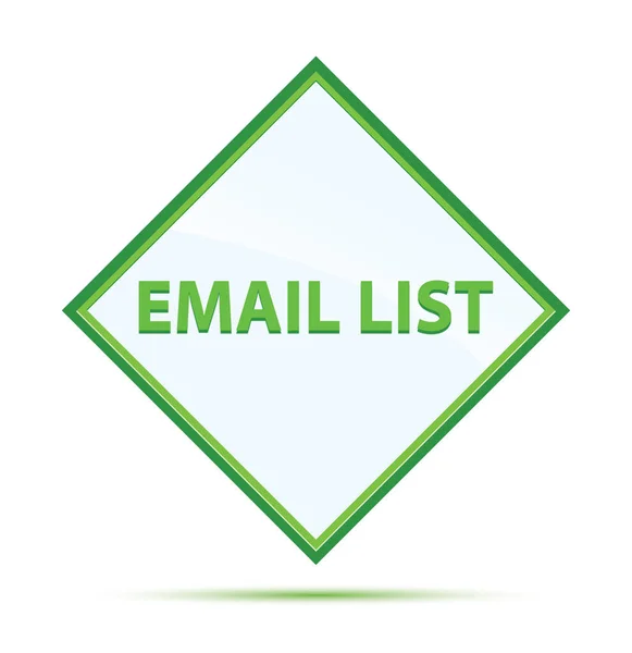 Λίστα email σύγχρονο αφηρημένο πράσινο διαμάντι κουμπί — Φωτογραφία Αρχείου