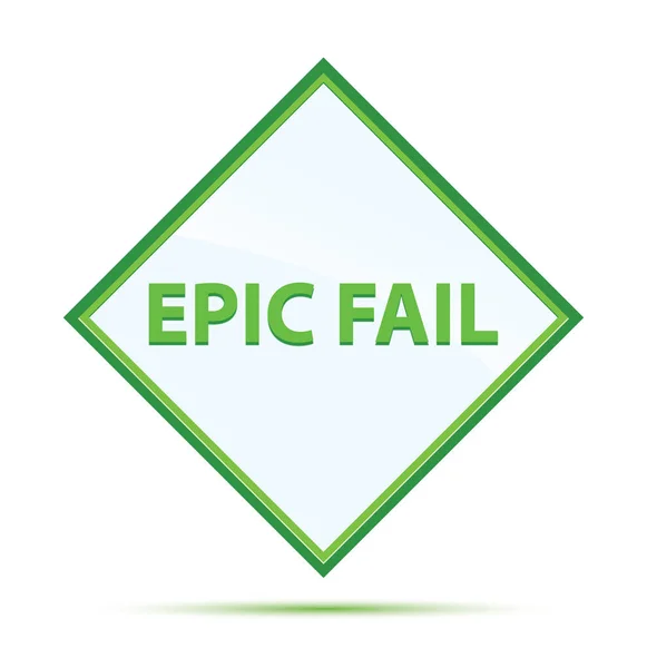 Epic Fail moderne abstracte groene ruit knop — Stockfoto