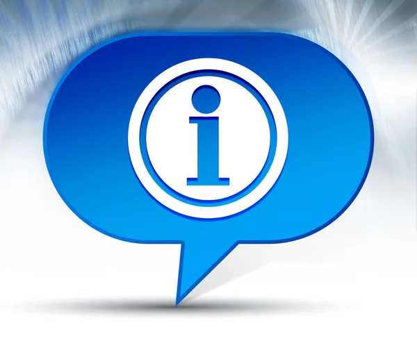 Info icon blue bubble background — Stock Photo, Image