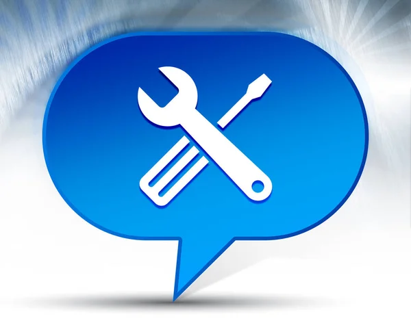 Tools icon blue bubble background — Stock Photo, Image