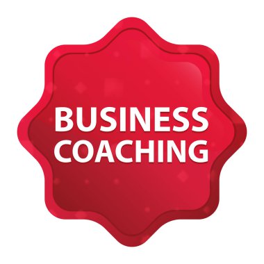 İş Koçluğu sisli gül red starburst etiket düğmesi