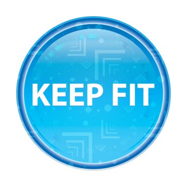 Fit çiçek mavi yuvarlak düğme tutun