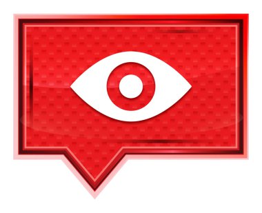 Göz simgesi sisli gül pembe afiş düğmesi