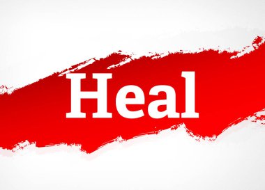 Heal Kırmızı Fırça Soyut Arka Plan İllüstrasyon
