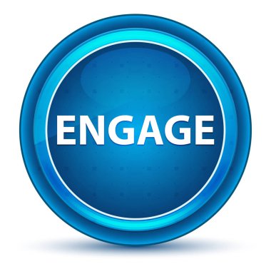 Engage Eyeball Mavi Yuvarlak Düğme