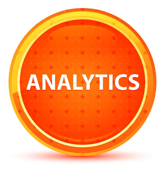 Analytics Natural orange rund knapp — Stockfoto