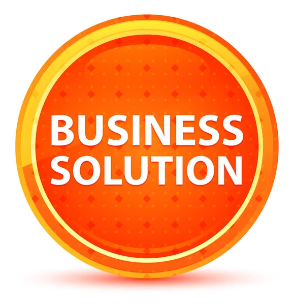 Business Solution Natural Orange Round Button — Stock Photo, Image