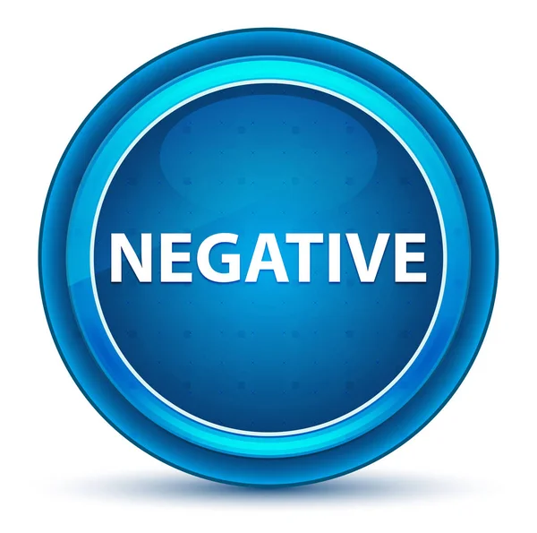 Negativer Augapfel blauer runder Knopf — Stockfoto