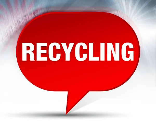 Recycling roter Blase Hintergrund — Stockfoto