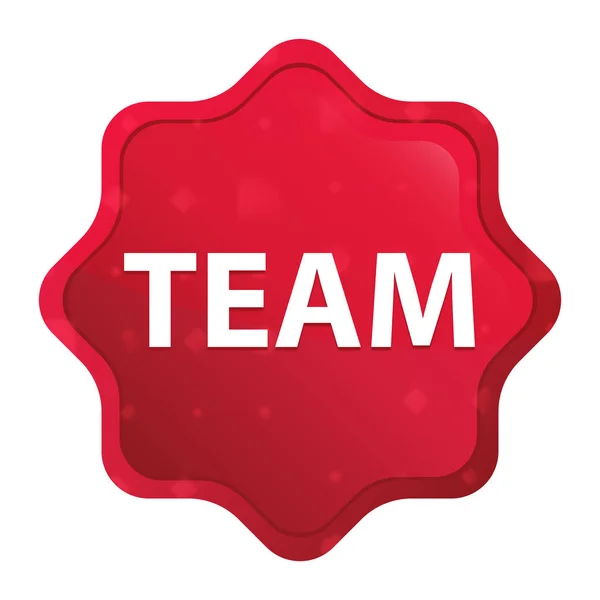 Autocollant Team brumeux rose rouge étoile bouton — Photo