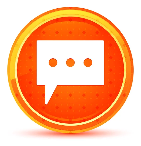 Comment icon natural orange round button — Stock Photo, Image