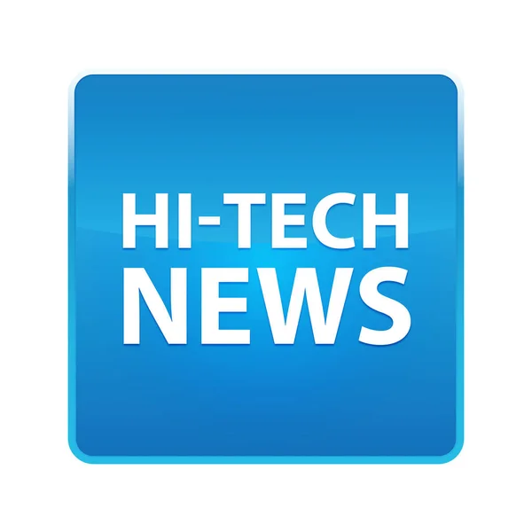 Hi-tech News shiny blue square button