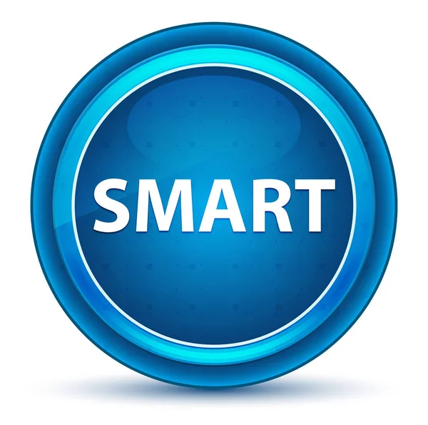 Smart ögongloben blå rund knapp — Stockfoto