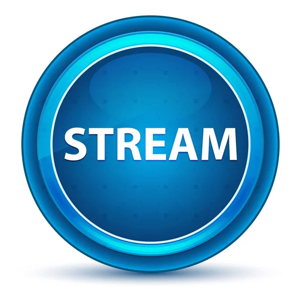 Stream Eyeball Blue Round Button — Stock Photo, Image