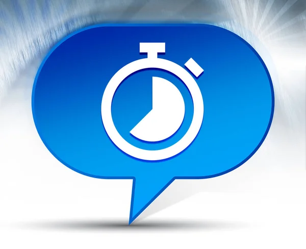 Kronometre simgesi mavi kabarcık arka plan — Stok fotoğraf