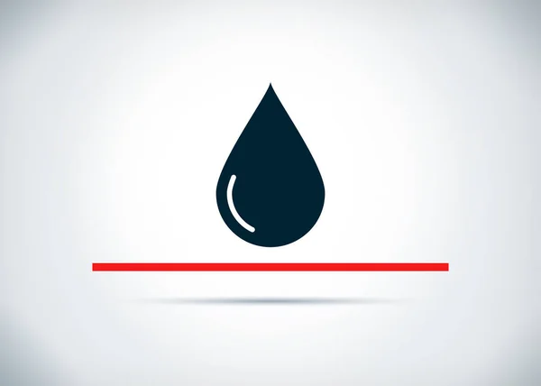 Water drop pictogram abstracte platte achtergrond ontwerp illustratie — Stockfoto