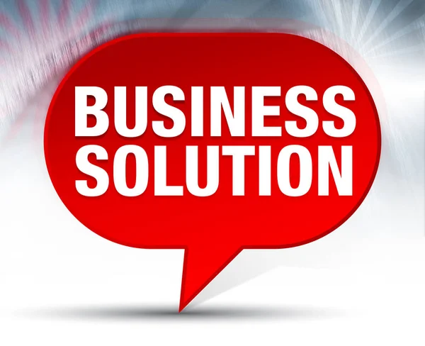 Üzleti megoldás vörös buborék háttér — Stock Fotó