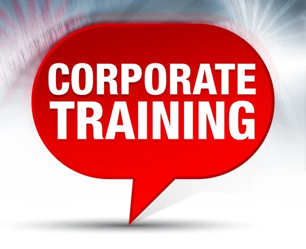 Corporate Training Red Bubble Background