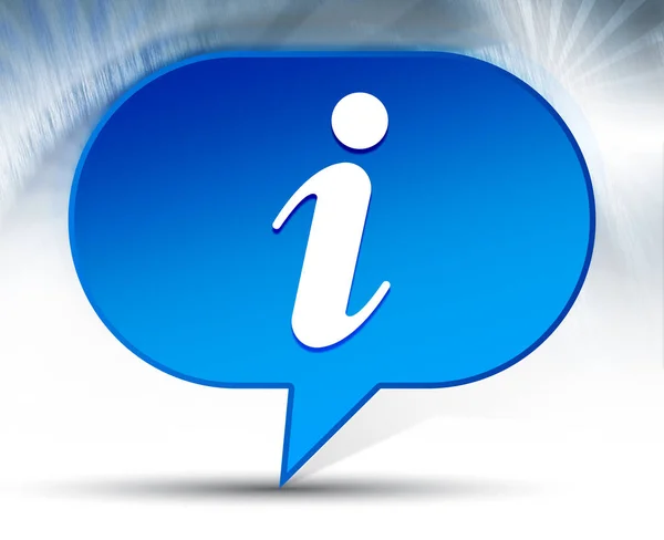 Info icon blue bubble background — Stock Photo, Image