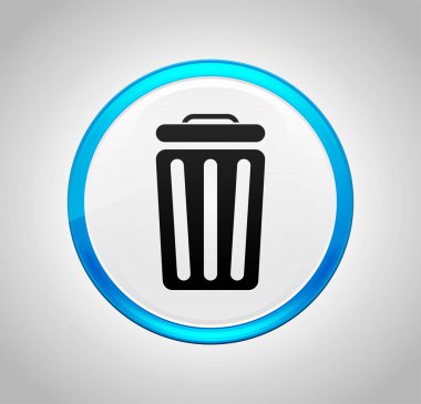 Bin simgesi yuvarlak mavi buton