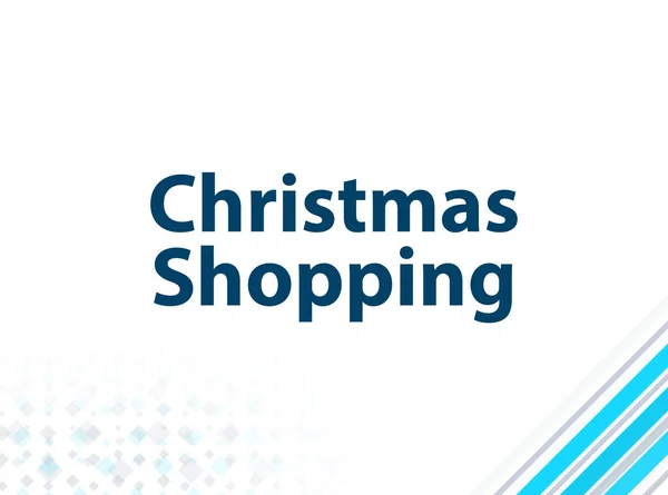 Christmas Shopping Modern Flat Design Blue Abstract Background — Stock Photo, Image