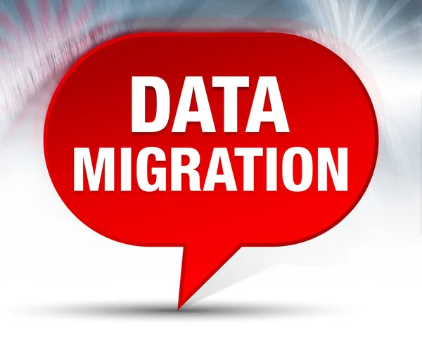 Data Migration Red Bubble Background